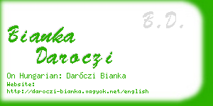 bianka daroczi business card