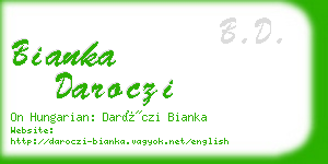 bianka daroczi business card